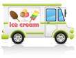 car carrying ice cream illustration