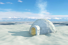 Nordic Landscape With Igloo