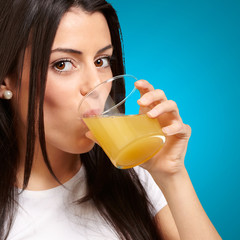 Wall Mural - Women Drinking Orange Juice