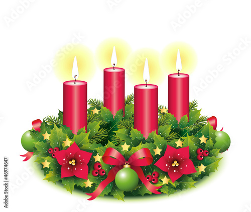 Vierter Advent Adventskranz Freigestellt Buy This Stock Vector