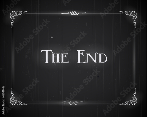 Fotomural Movie ending screen - Editable Vector.