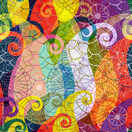Nowoczesny obraz na płótnie Seamless colorful pattern