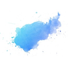 Colorful Abstract watercolor art hand paint on white background