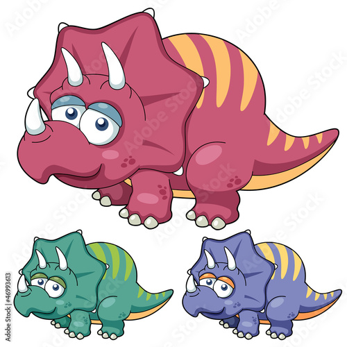 Obraz w ramie illustration of Cartoon dinosaur vector