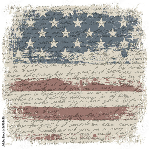 Board z aluminiowym obramowaniem Tło wzór flagi usa z izolować granice grunge. 