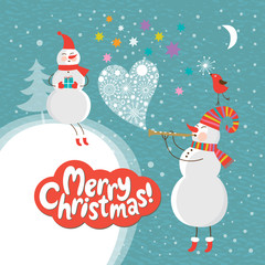 Poster - Romantic Christmas card