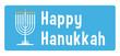 Hanukkah blue sticker with candle