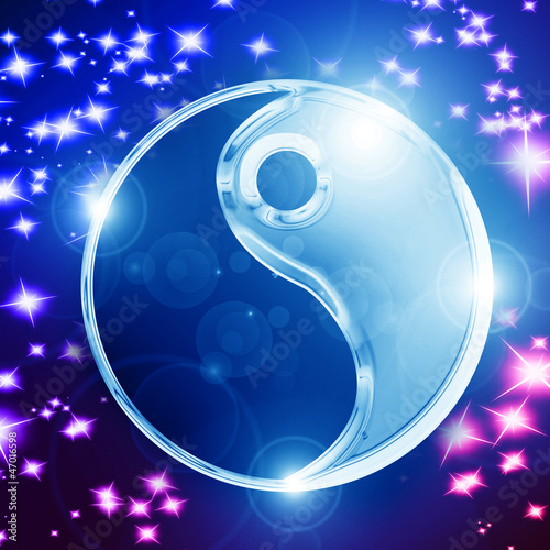 Board z aluminiowym obramowaniem Znak yin yang