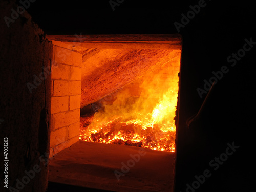 View Of The Fire Grate Boiler Incinerating Coal Buy This Stock