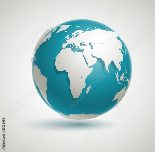 Fototapeta na wymiar Vector Globe Icon