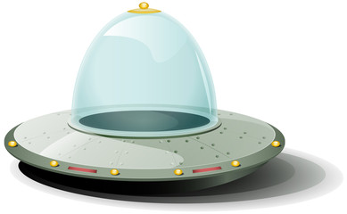 retro cartoon spaceship