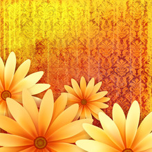 Vector Floral Ornate Grunge Background