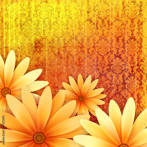 Naklejka dekoracyjna vector floral ornate grunge background