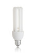 Energy saving light bulb isolated on white background