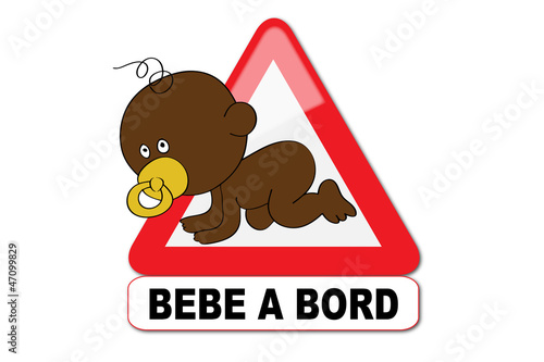 Panneau Attention Bebe A Bord Stock Vector Adobe Stock Panneau Attention Bebe A Bord Stock Vector Adobe Stock