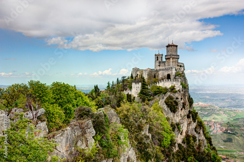 Obraz na płótnie canvas czteroczęściowy "tetraptyk" Republika san marino krajobraz