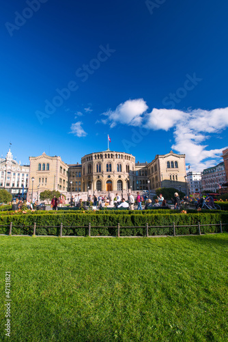 Storting or Parlament in Oslo Norway Tablou Canvas