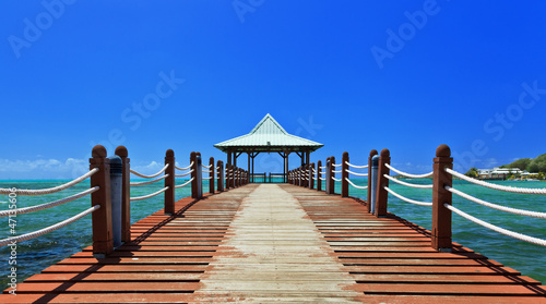 Tapeta ścienna Drewniany chodnik, mauritius