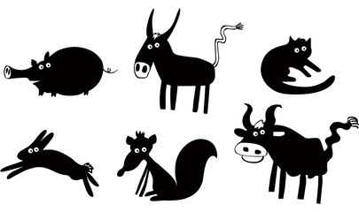 Sticker - Set of funny animals