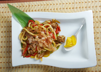 Poster - udon with meat and vegetables