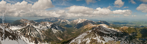 Board z aluminiowym obramowaniem Tatry zachodnie