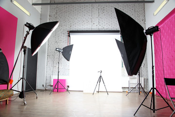 interior of a modern photo studio