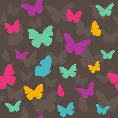 Naklejka seamless stylish colorful butterfly pattern. vector illustration