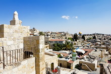 View From The Walls Of Ancient Jerusalem Rooftops