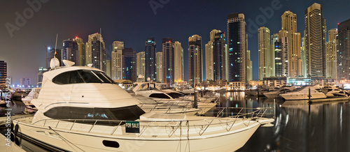 Fotoboard na płycie Panorama jachtów Dubaj