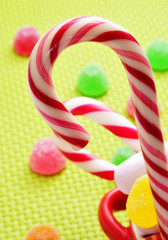 Wall Mural - candy canes and gumdrops