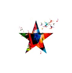 Wall Mural - Colorful vector star