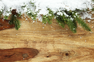 Wall Mural - christmas decorations covered in snow