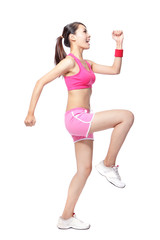 Poster - sport woman stretches her leg