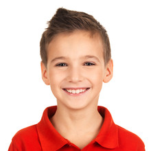 Portrait Of Adorable Young Happy Boy