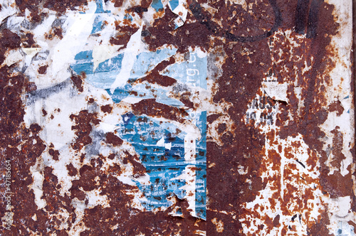 Pieces of torn posters Canvas Print