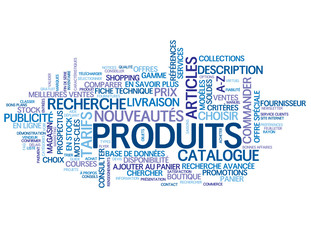 Poster - Nuage de Tags PRODUITS (recherche catalogue articles a-z tarifs)