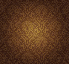 Dark Brown  Vintage Wallpaper Design