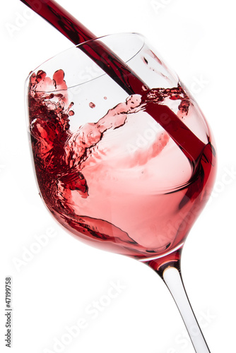 Plakat na papierze fotorealistycznym Wlewając czerwone wino