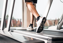 Man Running On A Treadmill