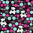 Teddy bears seamless pattern