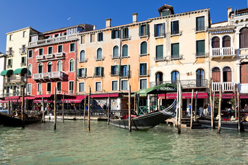 Sticker - Venice - Gondolas in Grand Canal