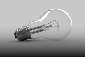 Aufkleber - Light Bulb on a white