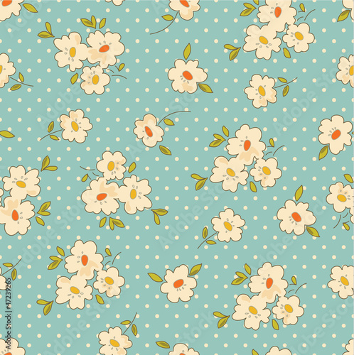 Naklejka na meble seamless vintage floral background