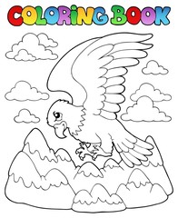 Coloring book bird image 2