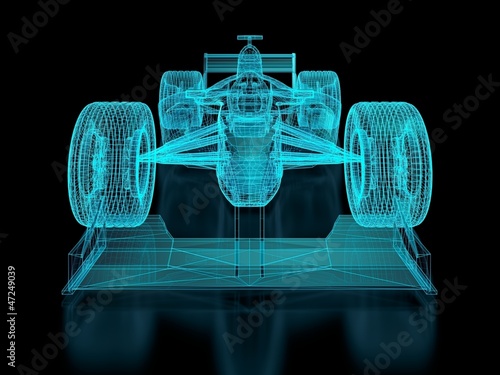 Board z aluminiowym obramowaniem Siatka formuła 1