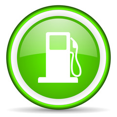 Aufkleber - fuel green glossy icon on white background