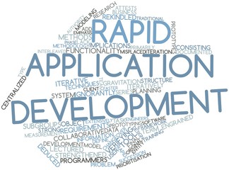 Word cloud for Rapid application development