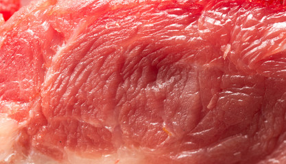 Poster - fresh meat as a background. macro