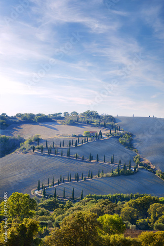 Tapeta ścienna Toskania, wieś przez val d orcia, la foce