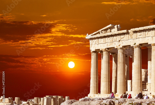 Naklejka - mata magnetyczna na lodówkę Parthenon temple on the Athenian Acropolis, Greece